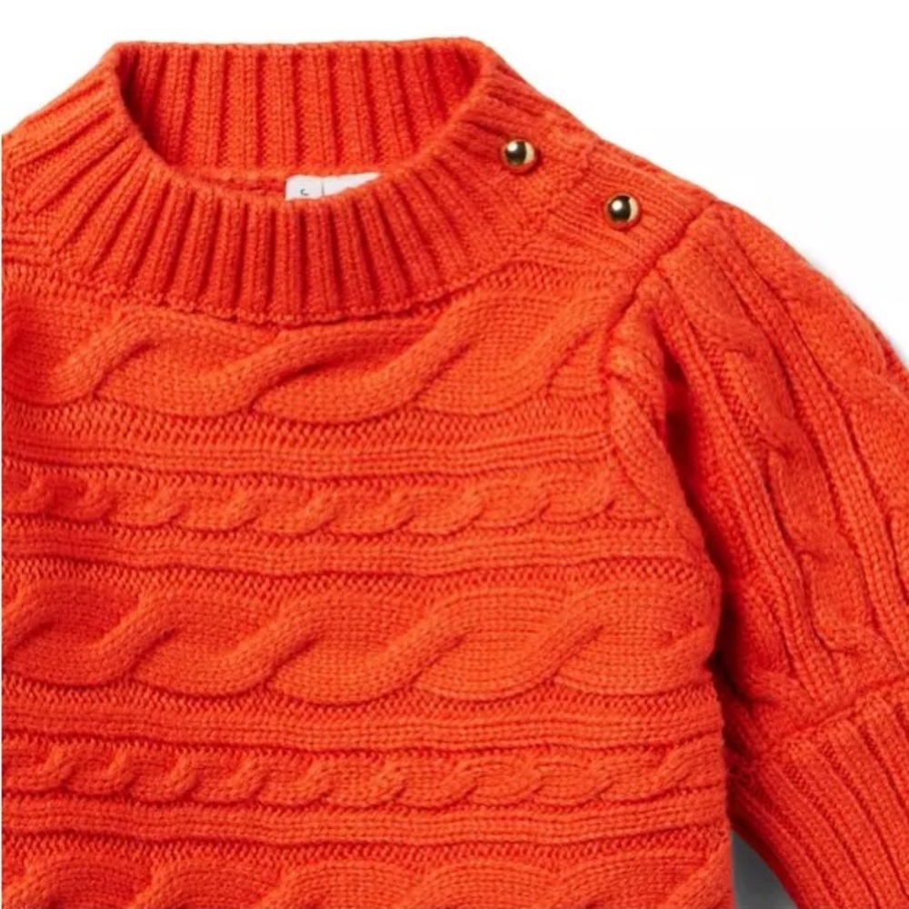 Janie and Jack  Cable Knit Turtleneck 
Girl size 6/12 Months - Picture 4 of 9